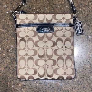 Coach Crossbody Purse - Tan & Black